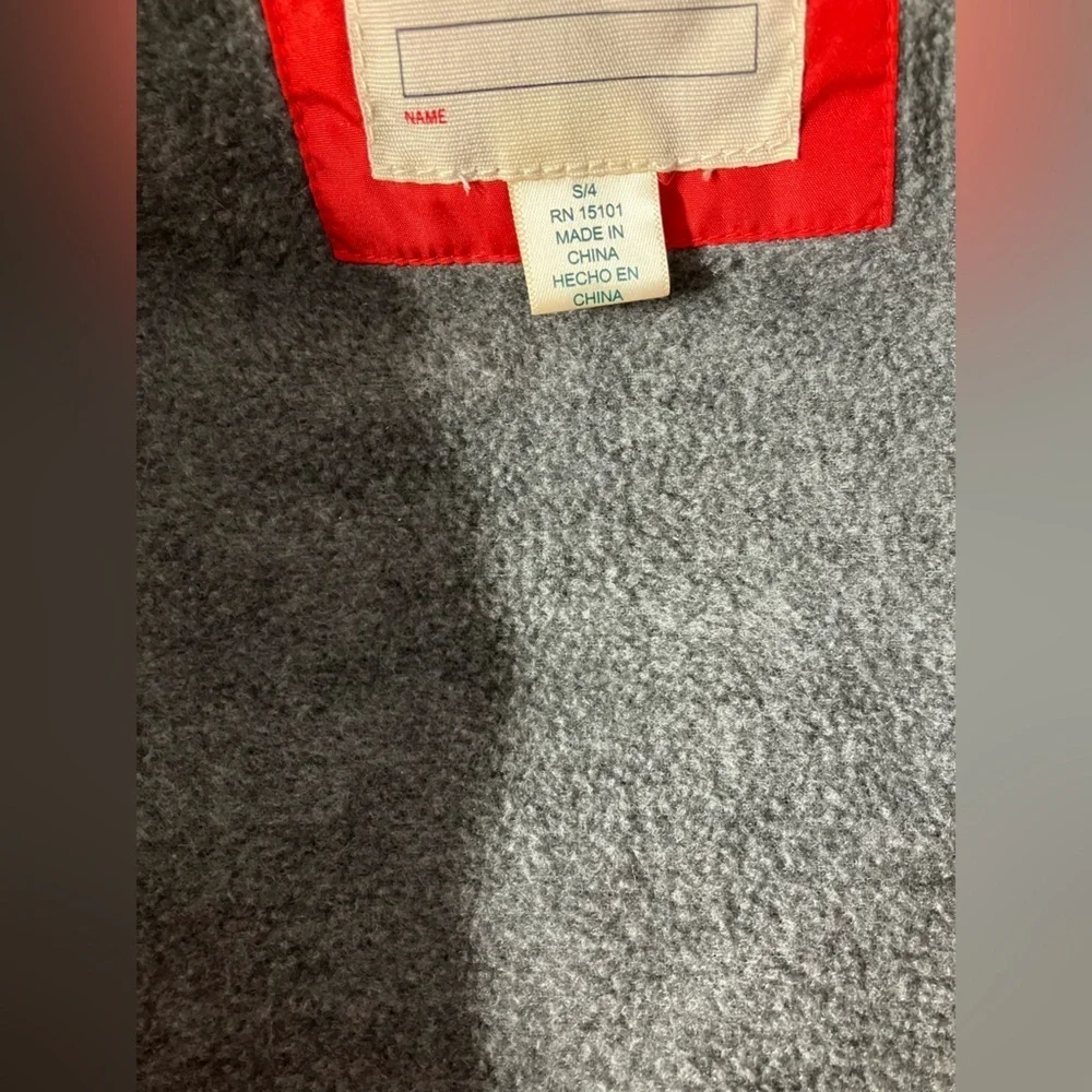 Osh Kosh B’gosh Kid’s Hooded Puffer Winter Coat, Size Small/4T, Red/Black